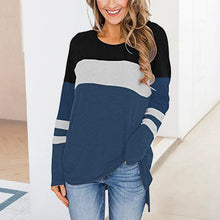 Load image into Gallery viewer, Long-sleeve Paneled Crewneck T-shirt