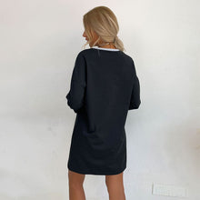 Load image into Gallery viewer, Lace Panel Sweatshirt Dress