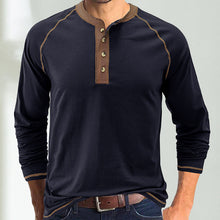 Load image into Gallery viewer, Soft Cotton Fabric Henley Collar T-Shirt