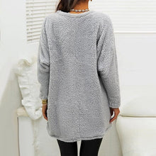 Load image into Gallery viewer, Pocket Crew Neck Casual Warm Long Sleeve T-Shirt Dress