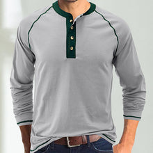 Load image into Gallery viewer, Soft Cotton Fabric Henley Collar T-Shirt