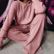 Load image into Gallery viewer, Long Sleeve Loose Hooded Casual 2 Piece Set