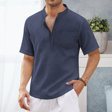 Load image into Gallery viewer, Summer Men's Hippie Casual Pocket Short Sleeve Beach T-Shirt