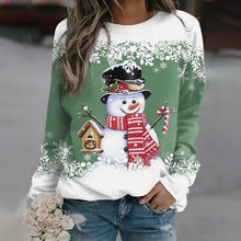 Load image into Gallery viewer, Multicolor Snowman Print Christmas Sweatshirt
