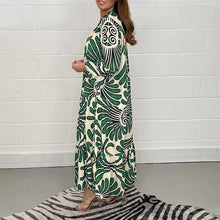 Load image into Gallery viewer, Printed Button Up Maxi Dress