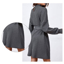 Load image into Gallery viewer, Long Sleeve Belt Dress