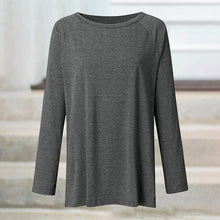 Load image into Gallery viewer, Round Neck Long Sleeve Oversized T-Shirt