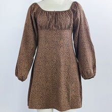 Load image into Gallery viewer, Long Sleeve Leopard Print Dress