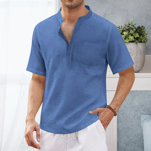 Load image into Gallery viewer, Summer Men's Hippie Casual Pocket Short Sleeve Beach T-Shirt