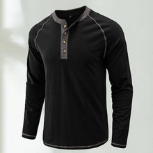 Load image into Gallery viewer, Soft Cotton Fabric Henley Collar T-Shirt