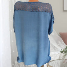 Load image into Gallery viewer, Embroidered Batwing Short Sleeve Shirt