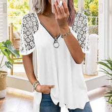 Load image into Gallery viewer, Lace Zip T-Shirt