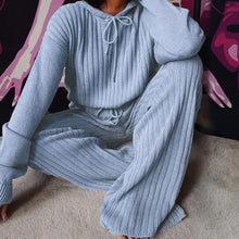 Load image into Gallery viewer, Long Sleeve Loose Hooded Casual 2 Piece Set
