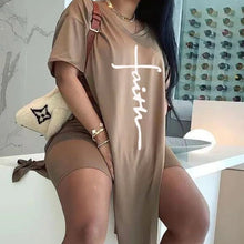 Load image into Gallery viewer, Two-piece Set of Pit Stripe Letter Printing