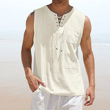 Load image into Gallery viewer, Men's Solid Color Drawstring Waistcoat