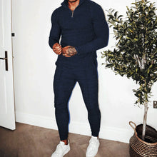 Load image into Gallery viewer, Men's Long Sleeve Athleisure Zip Stand Collar Suit