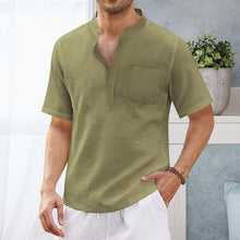 Load image into Gallery viewer, Summer Men's Hippie Casual Pocket Short Sleeve Beach T-Shirt
