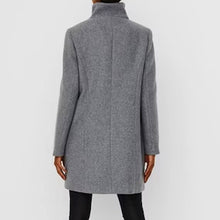 Load image into Gallery viewer, Solid Color Button Stand Collar Woolen Jacket