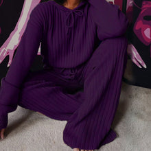 Load image into Gallery viewer, Long Sleeve Loose Hooded Casual 2 Piece Set