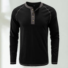 Load image into Gallery viewer, Soft Cotton Fabric Henley Collar T-Shirt