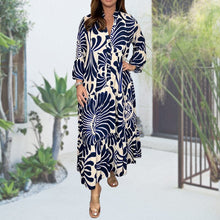 Load image into Gallery viewer, Printed Button Up Maxi Dress