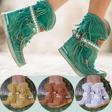 Load image into Gallery viewer, New Women's Tassel Faux Suede Winter Boots