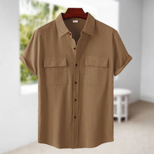 Load image into Gallery viewer, Men's Linen Short Sleeve Shirt