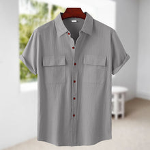 Load image into Gallery viewer, Men's Linen Short Sleeve Shirt
