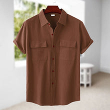 Load image into Gallery viewer, Men's Linen Short Sleeve Shirt
