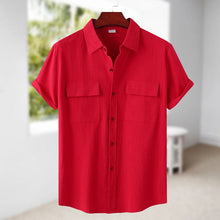 Load image into Gallery viewer, Men's Linen Short Sleeve Shirt
