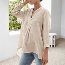 Load image into Gallery viewer, Short Back Long Bracelet Sleeve Fashion Shirt