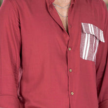 Load image into Gallery viewer, Men's Summer Color Contrast Patchwork Lapel Casual Shirt