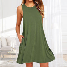 Load image into Gallery viewer, Sleeveless Pocket Multicolor Dress