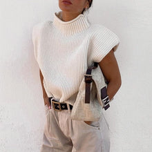 Load image into Gallery viewer, Solid Color Sleeveless Turtleneck Sweater