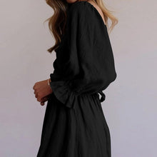 Load image into Gallery viewer, French Ruffled Lantern Sleeves Multi-wear Dress