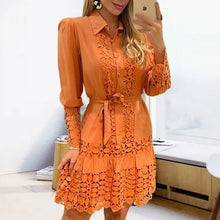 Load image into Gallery viewer, Women's Shirt Knee Length Dress