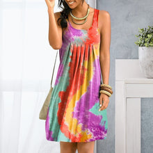 Load image into Gallery viewer, Tie-Dye Casual Sleeveless Dress