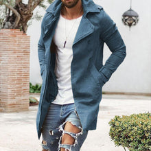 Load image into Gallery viewer, Mens Slim Fit Trench Coat