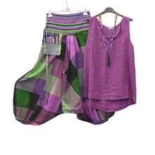 Load image into Gallery viewer, Women's Colorblock Casual Loose Sleeveless Two-piece Set