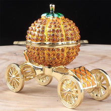 Load image into Gallery viewer, Pumpkin Carriage Rhinestones Jewelry Box