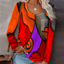 Load image into Gallery viewer, Casual Color Block Long Sleeve T-Shirt