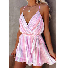 Load image into Gallery viewer, Rainbow Color Cami Mini Dress