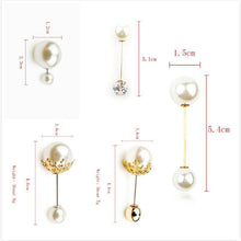 Load image into Gallery viewer, Women Vintage Pins Double Head Simulation Pearl Big Brooches, 5PCs
