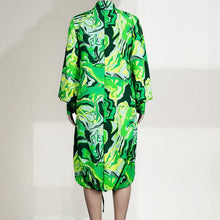 Load image into Gallery viewer, Modern Lapel Drawstring Shirt Dress