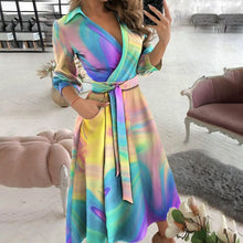 Load image into Gallery viewer, V-neck Printed Dress