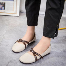 Load image into Gallery viewer, Women's Crisscross Buckle Ballet Flat