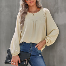 Load image into Gallery viewer, Solid Color Crew Neck Pullover Shirt