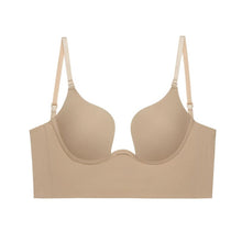 Load image into Gallery viewer, Deep U Plunge Push Up Backless Bra