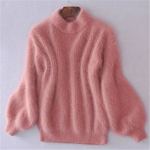 Load image into Gallery viewer, Cashmere Loose Solid Color Knit Sweater