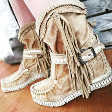 Load image into Gallery viewer, New Women's Tassel Faux Suede Winter Boots